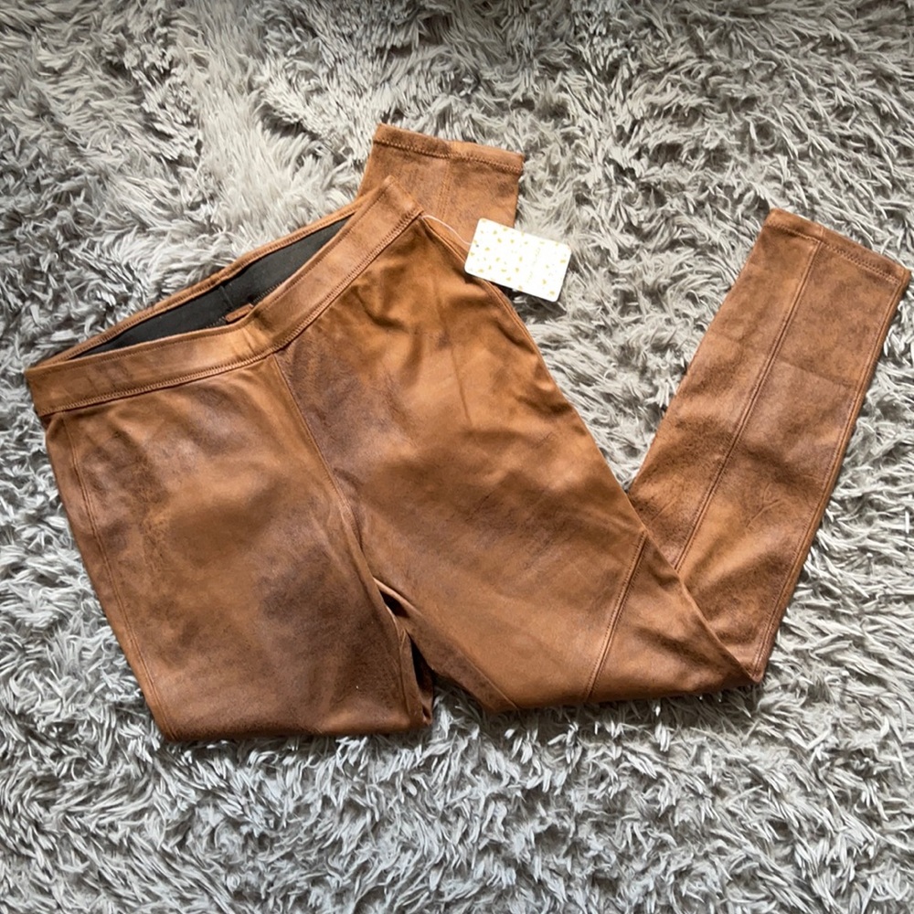 Free People vegan leather leggings